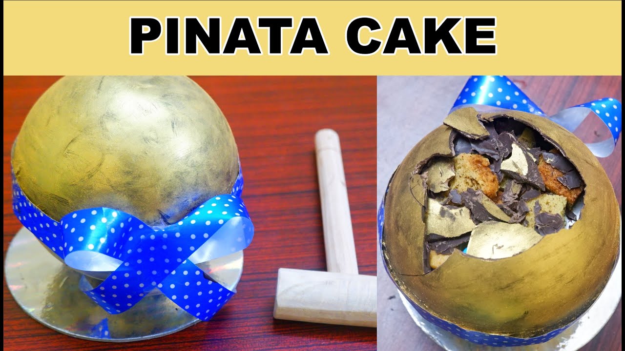 Pinata Surprise Cake | How to make Pinata Cake | Hammer Cake | Sphere Pinata Cake | Easy Smash Cake