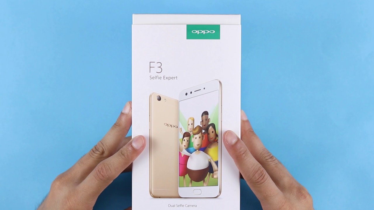 Oppo F3 black unboxing