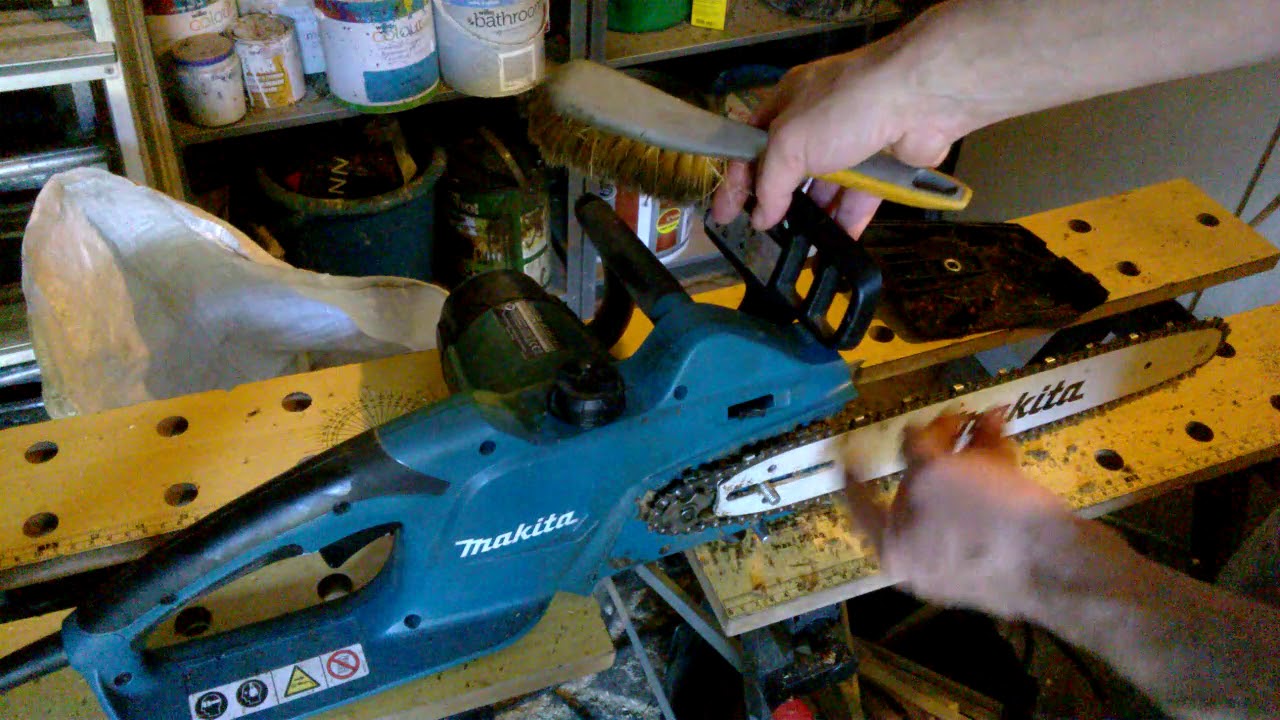 makita uc3541a corded chainsaw simple maintenance tips (tightening the chain)