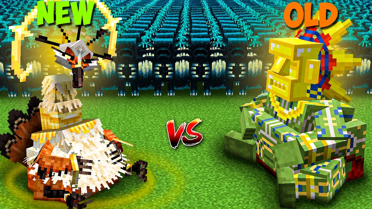 OLD The Sun Chief vs NEW Umvuthi the Sunbird vs 100 Every Minecraft mob in Minecraft