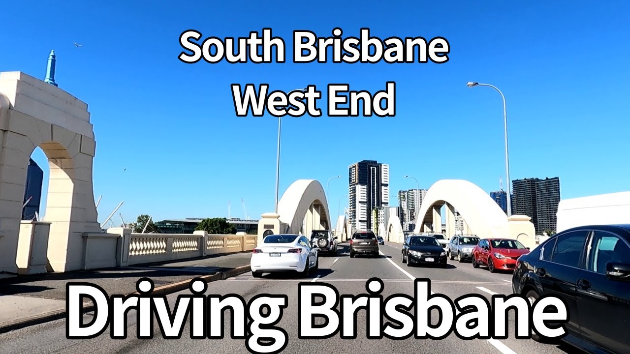 Driving Brisbane - South Brisbane to West End, Australia