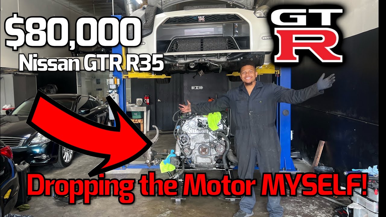 I removed the motor from my $80,000 Nissan GTR R35 MYSELF!! | Detailed How-to