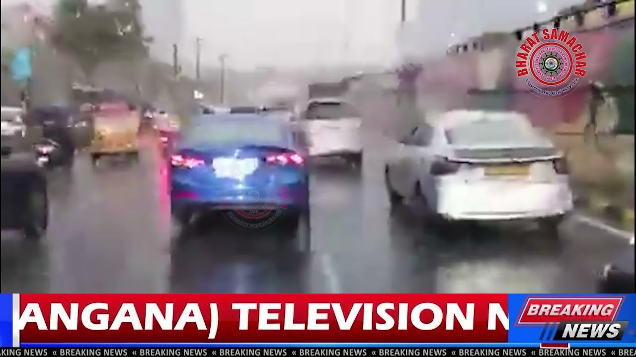 Heavy rain lashes Hyderabad; Traffic hit in Cyberabad