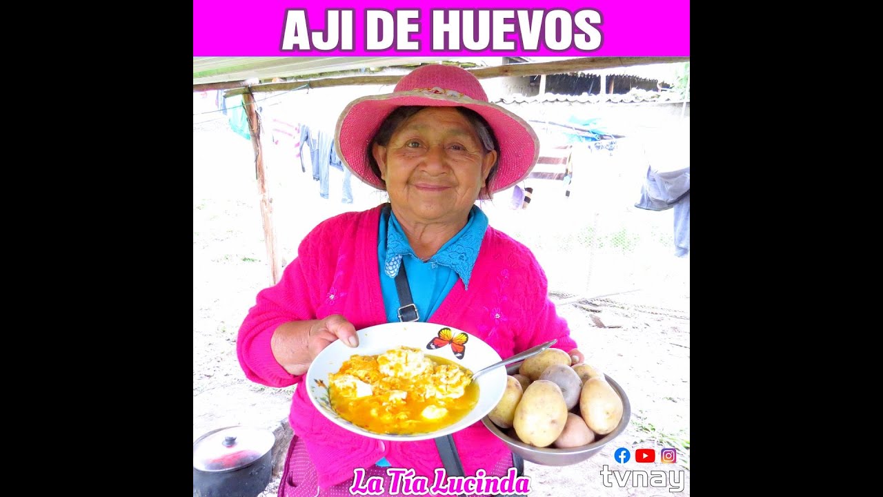 Preparando un rico ají de huevos - receta original la tía Lucinda