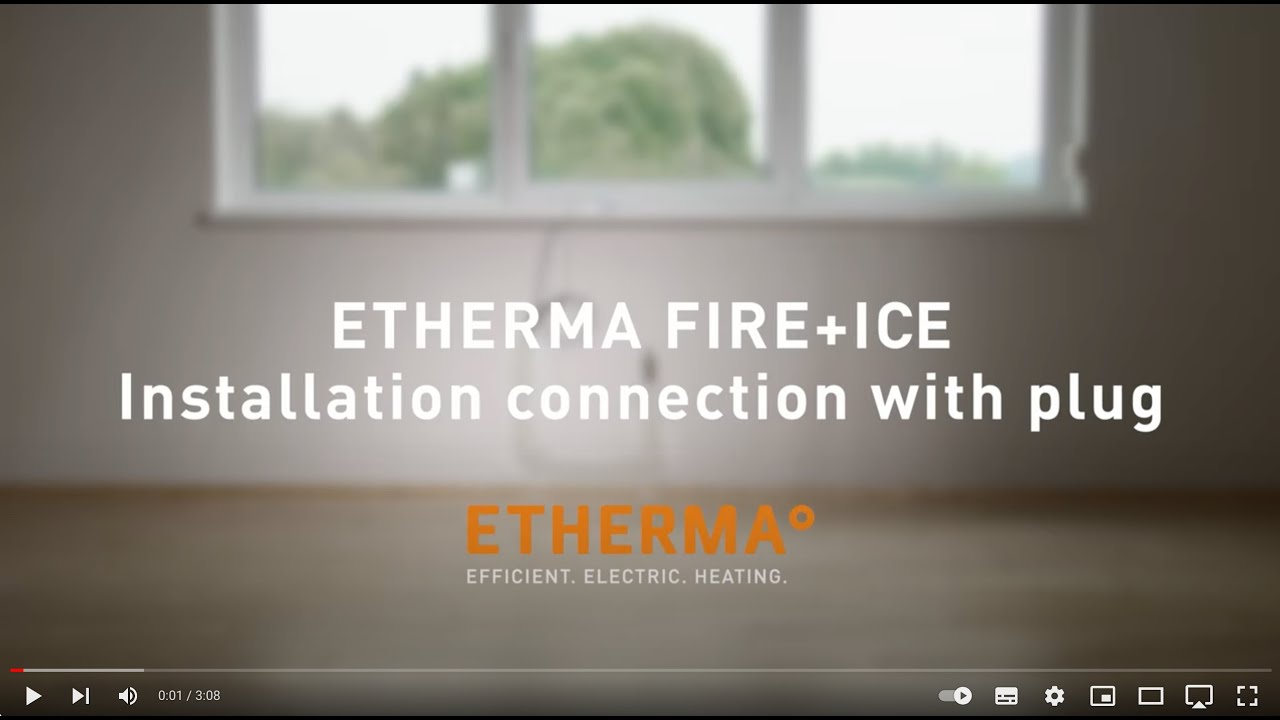 Installation ETHERMA FIRE+ICE air-to-air heat pump with cooling option - plug connection