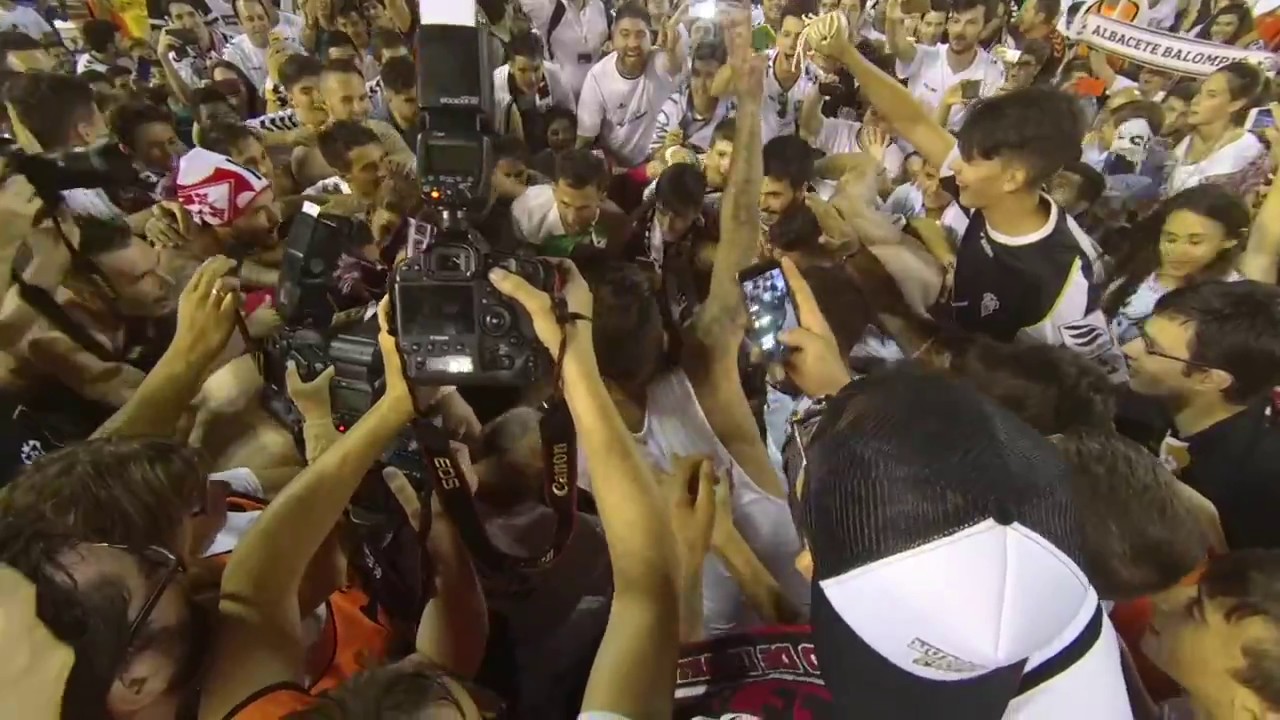 Ascenso Albacete Balompié playoff 2017. Ambiente y fiesta del partido.