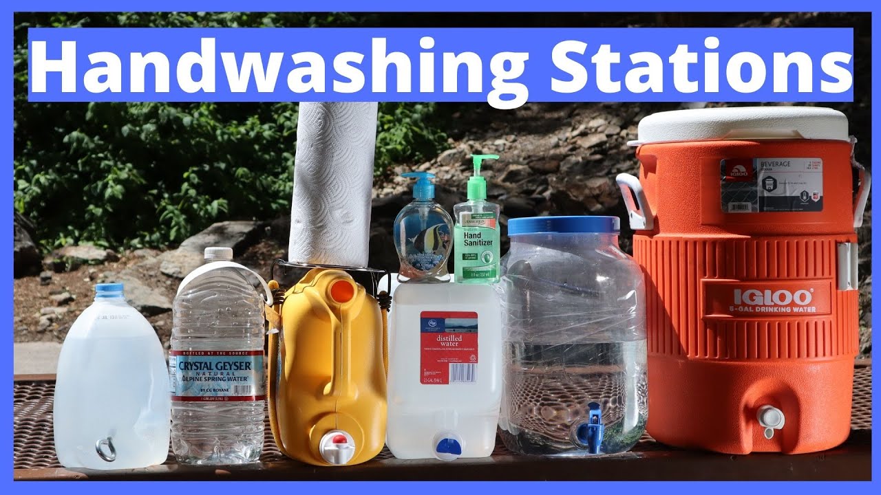 Handwashing Stations - 6 inexpensive ways to wash your hands outdoors
