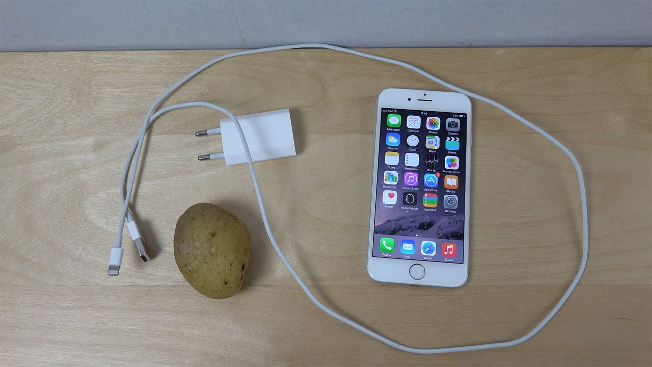 Можно ли зарядить iPhone 6 с помощью картофеля?