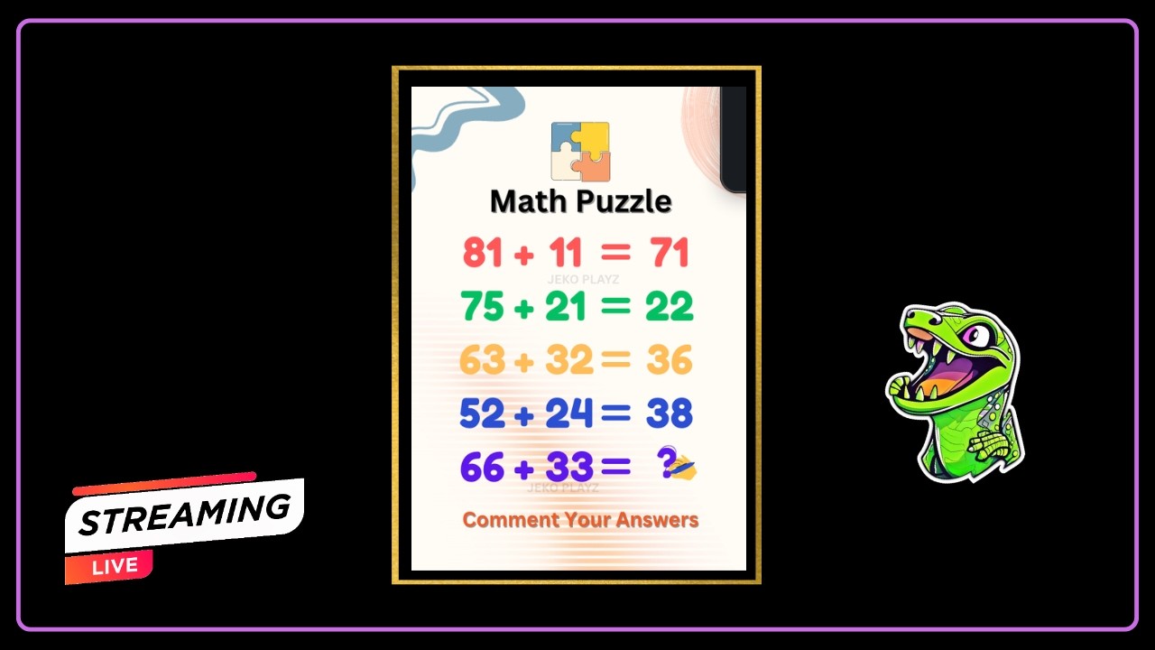 Live Maths Puzzle Challenge | Only Genius Can Solve These! | Riddle Challenge