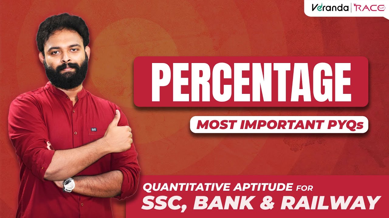 PERCENTAGE | Quantitative Aptitude | Foundation Class | For SSC,BANK,Railway Exams | RijinSir