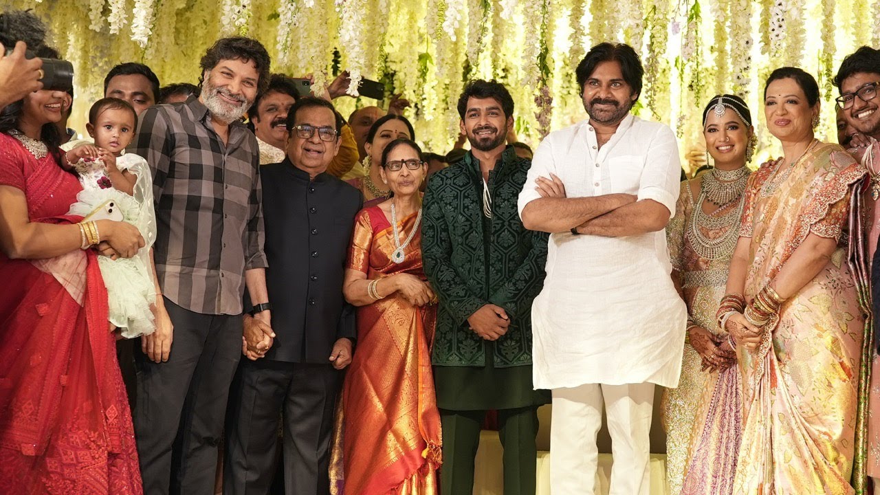 Pawan Kalyan & Trivikram Exclusive Visuals at Brahmanandam son Siddharth Marriage | TOT