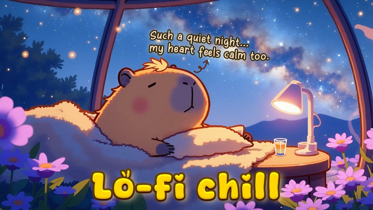 A Quiet Night with Capy 🌌  Lo fi to Calm Your Heart