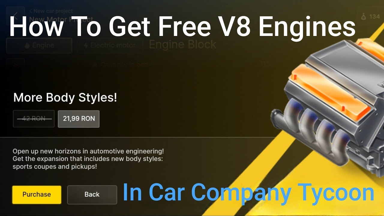 V8 bug in car company tycoon ( thinks it's a V8 even if I didn't pay for it) #carcompanytycoon