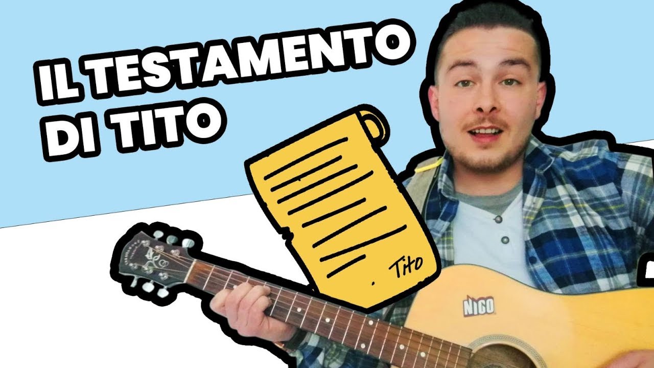 Testamento di Tito tutorial chitarra facile principiante - intermedio