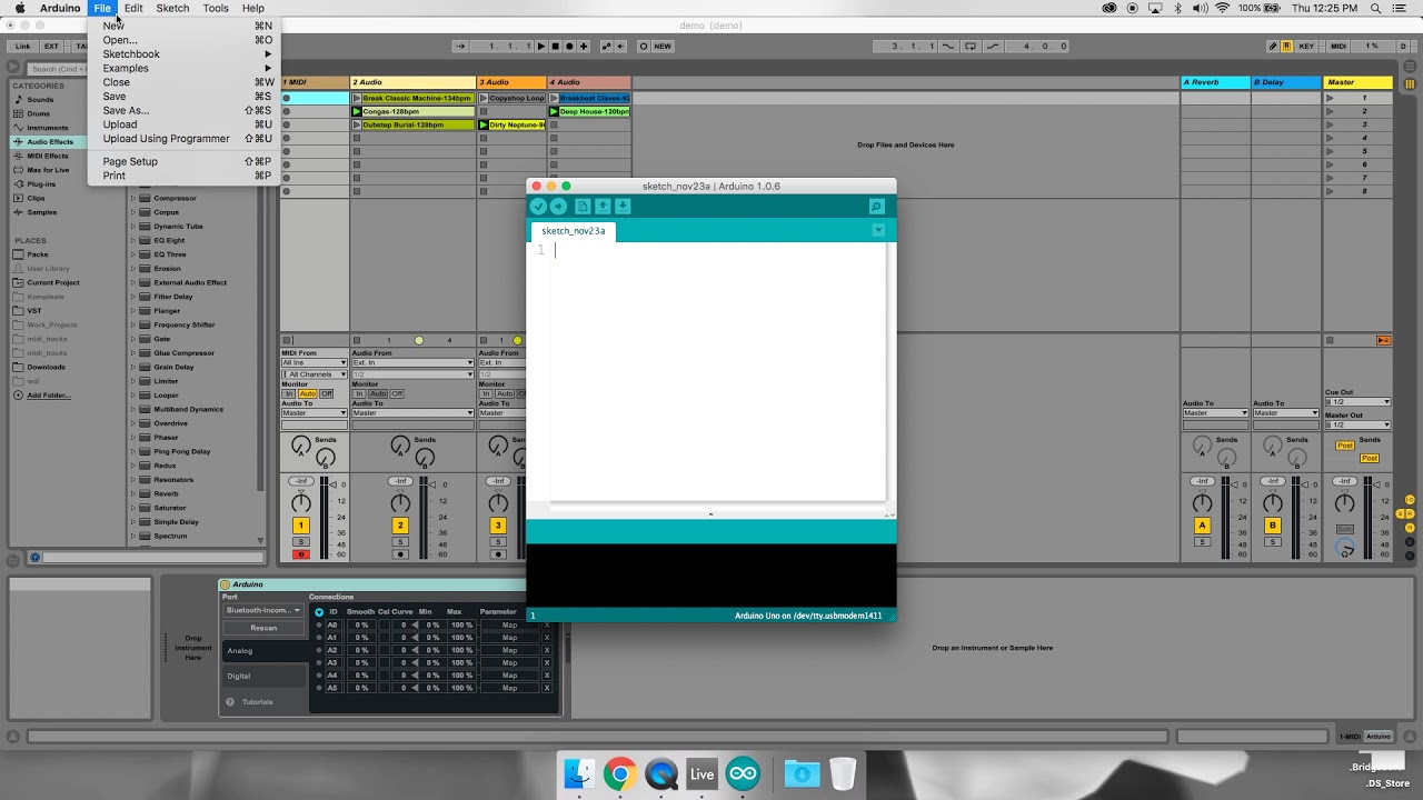Control Ableton Live with an Arduino Uno