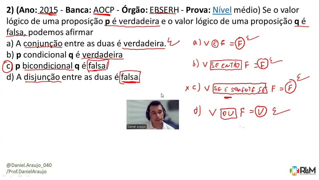 Concurso da SEMED - Raciocínio lógico e Matemática.