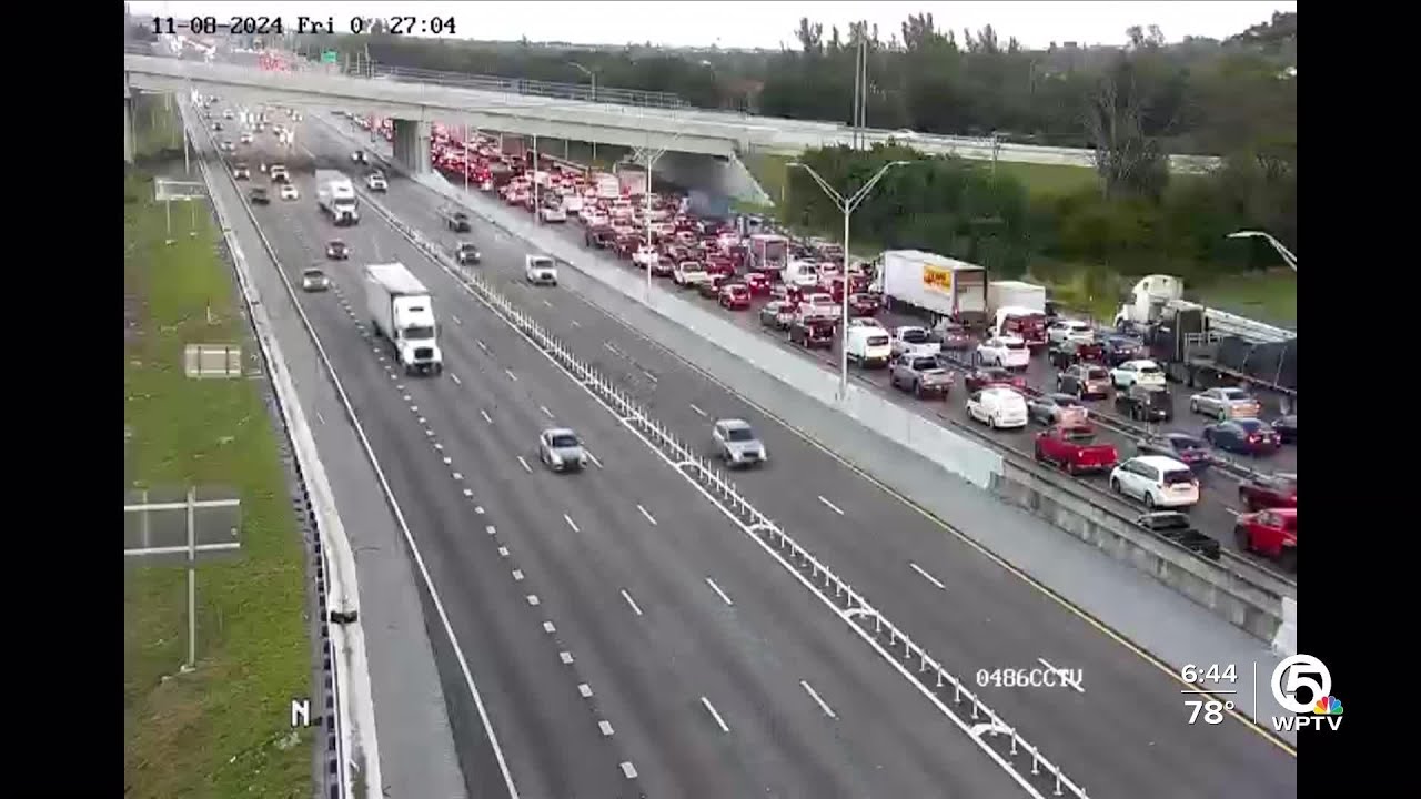 Fatal crash shuts down multiple northbound lanes of Interstate 95 in Boca Raton