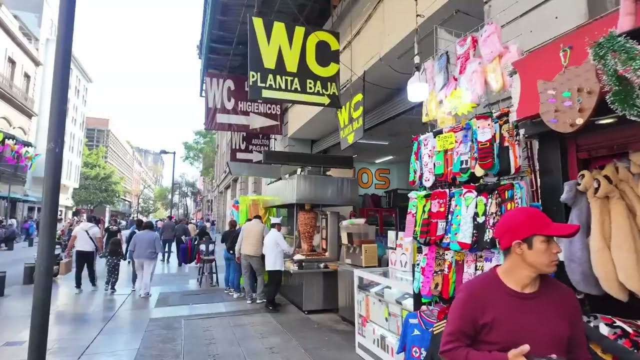 Historic Center Walk in Mexico City, Real City Sounds / Исторический центр Мехико