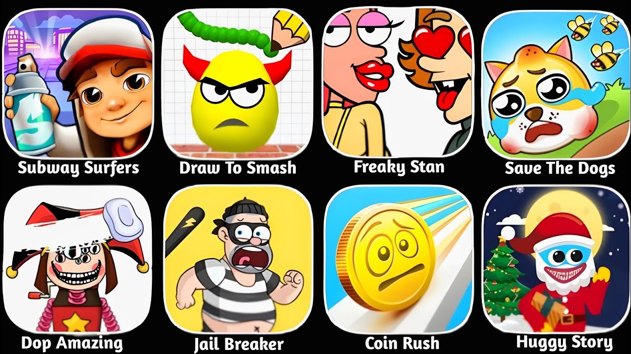 Draw to Smash, Dop Amazing, Subway Surfers, Save The Dogs 