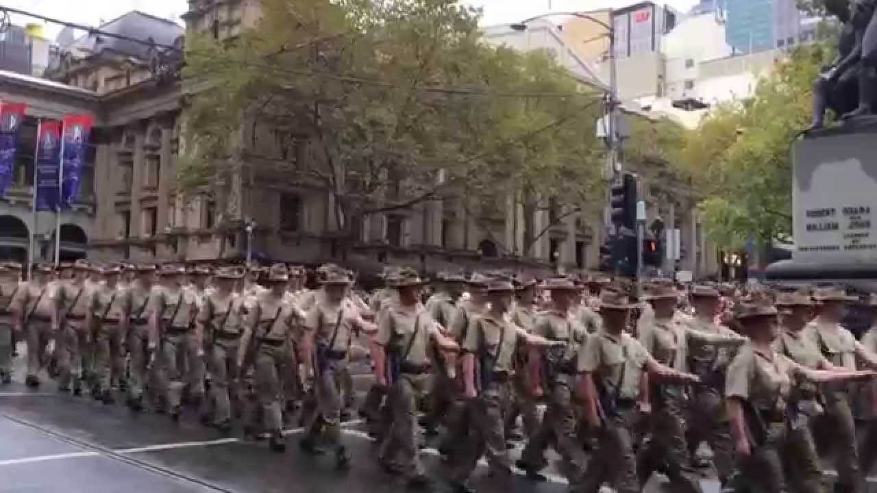 Australian Army Band Anzac Day March Melbourne 2015