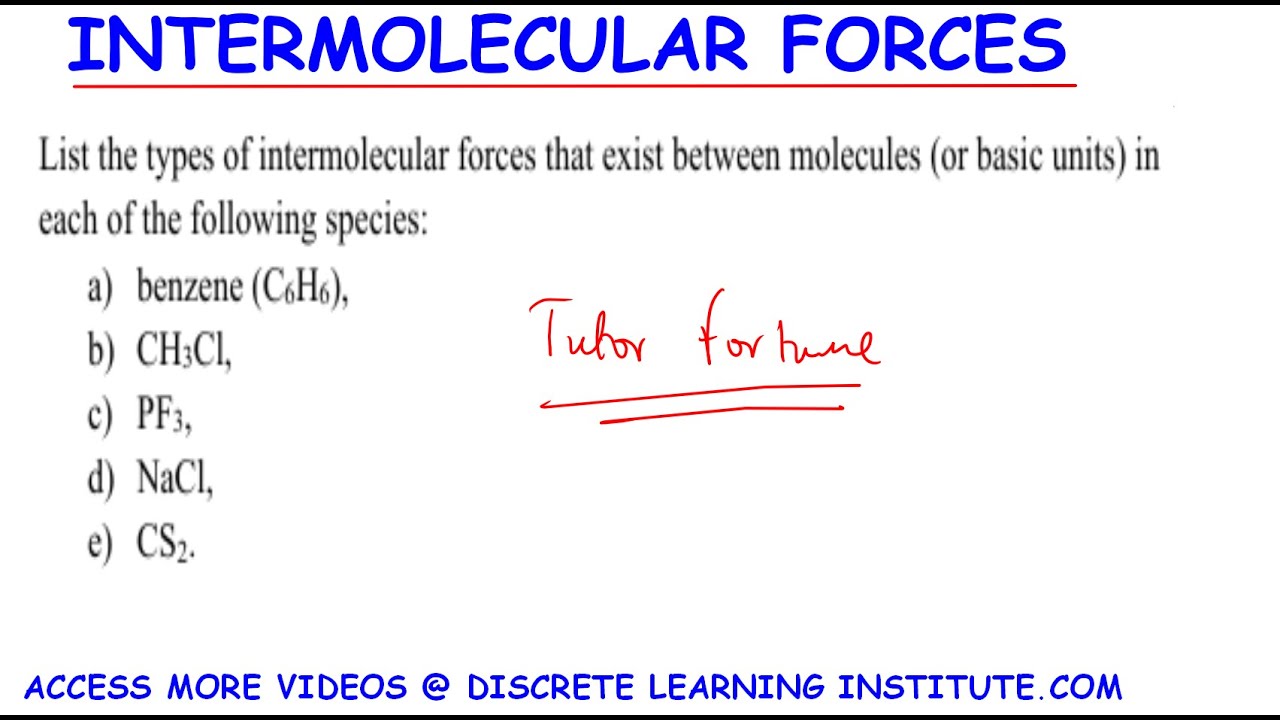 INTERMOLECULAR FORCES