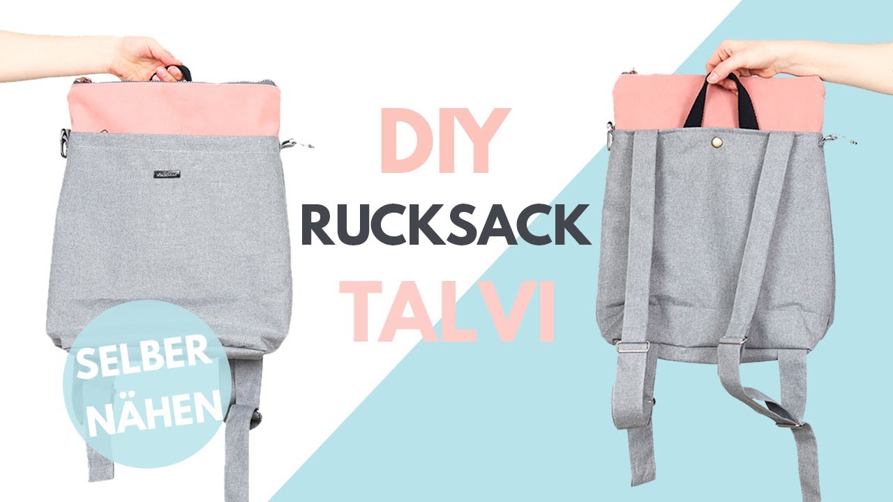 Ein Rucksack – vier Tragemöglichkeiten • Schnittmuster mit Nähanleitung