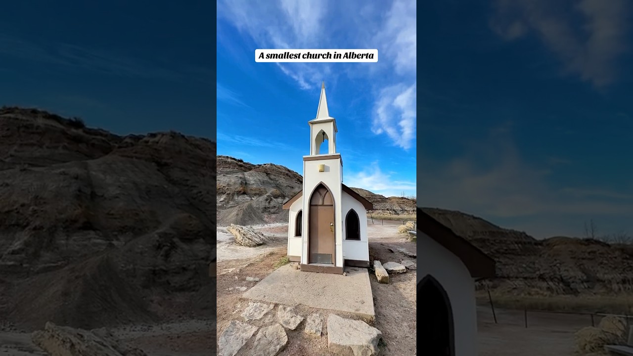 The smallest Church in Alberta, Canada 🍁 #smallest #church #mustvisitplaces #travel #canada