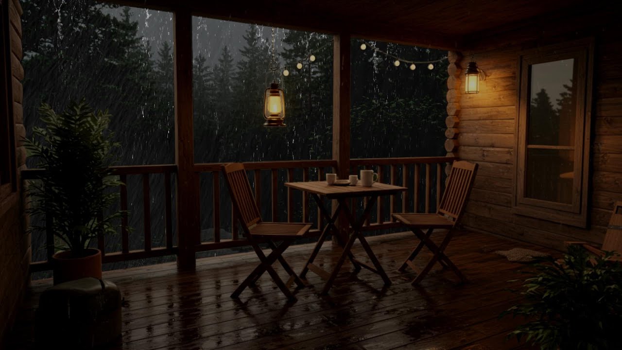 Heavy Rainstorm and Thunder Sounds for Deep Sleep and Anxiety Relief | Rain Sounds for Sleeping