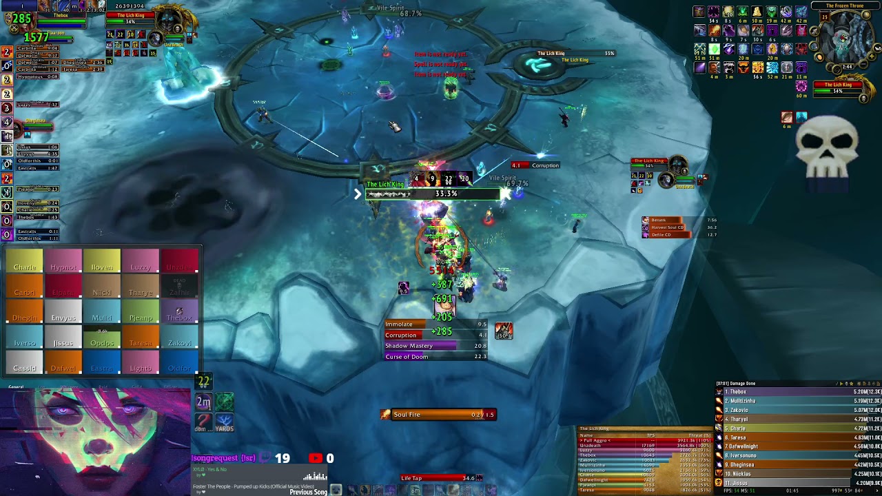 The Lich King 25 Normal (0%buff), Demo Warlock PoV, Warmane - Lordaron (Cradle of Dragons)