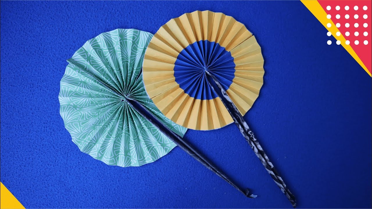 WOW! CARA MEMBUAT KIPAS LIPAT DARI KERTAS ORIGAMI, MUDAH BANGET! - How to Fold paper fan