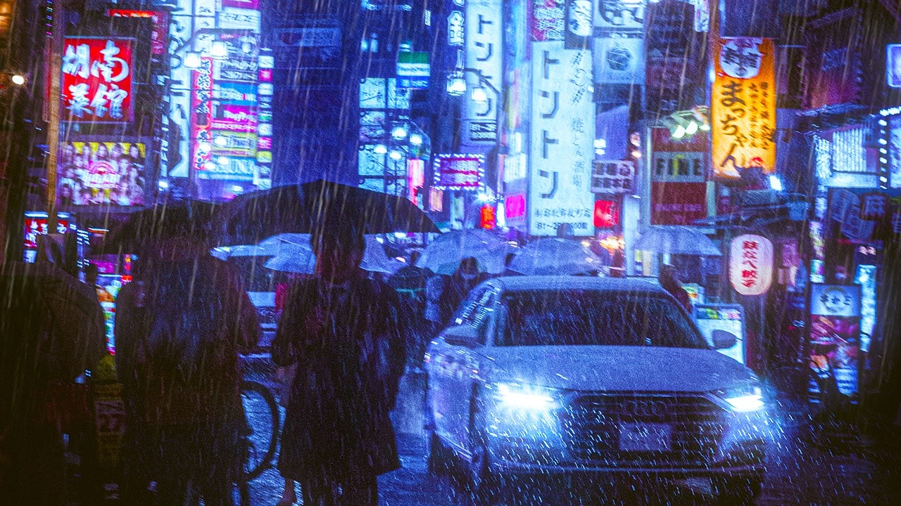 24/7 Lofi Radio with Tokyo Rain Walks 🌧️☕ | soft hiphop + city rain ambience + chill, vibe & sleep