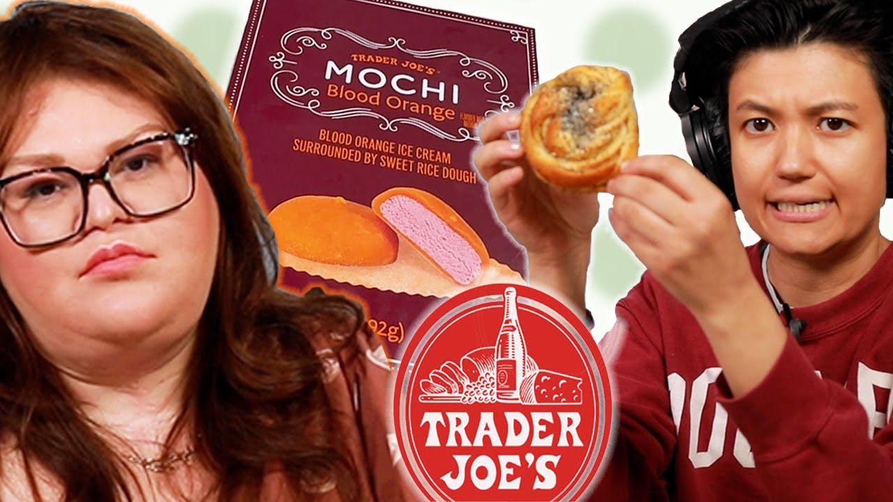 Jen & Kristin Try EVERY NEW TRADER JOE'S FOOD For April | Kitchen & Jorn