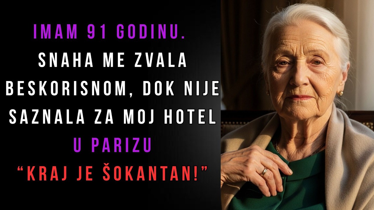 Imam 91 godinu. Snaha me zvala beskorisnom, dok nije saznala za moj hotel u Parizu–kraj je šokantan!