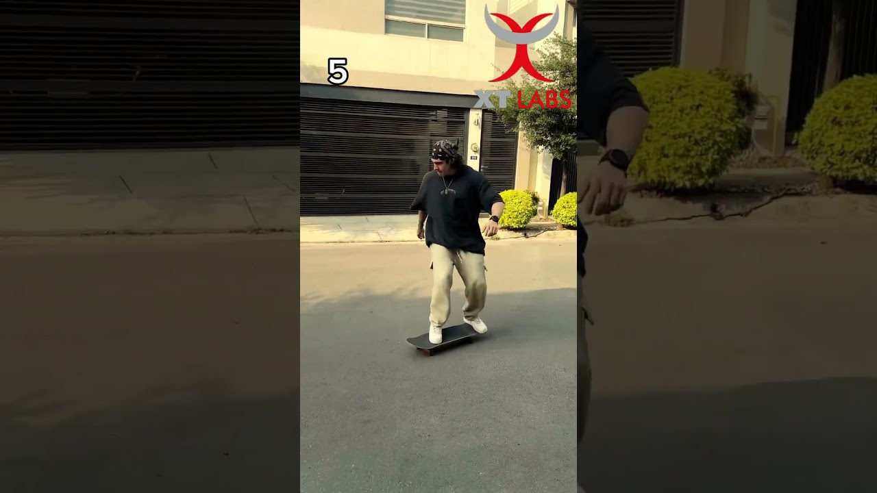 Carlos belcast tries skateboard trick