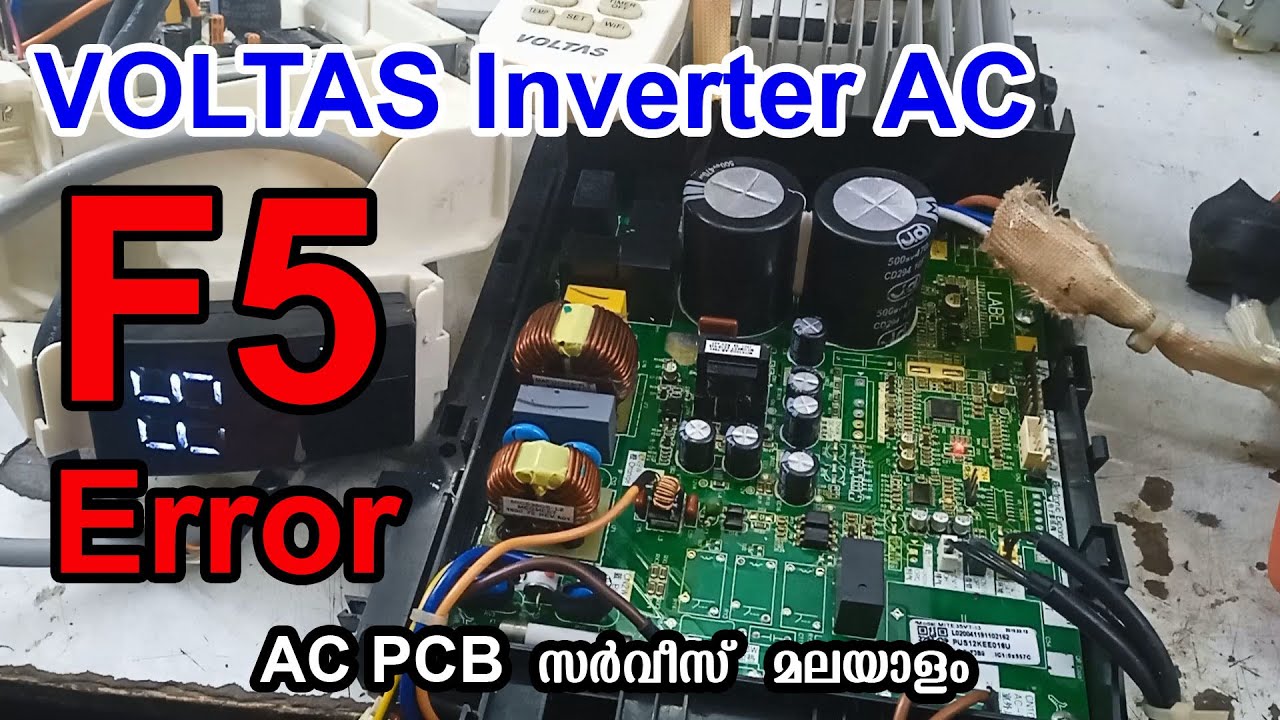 F5 Error Code VOLTAS Inverter AC Out Door PCB Repair #Malayalam