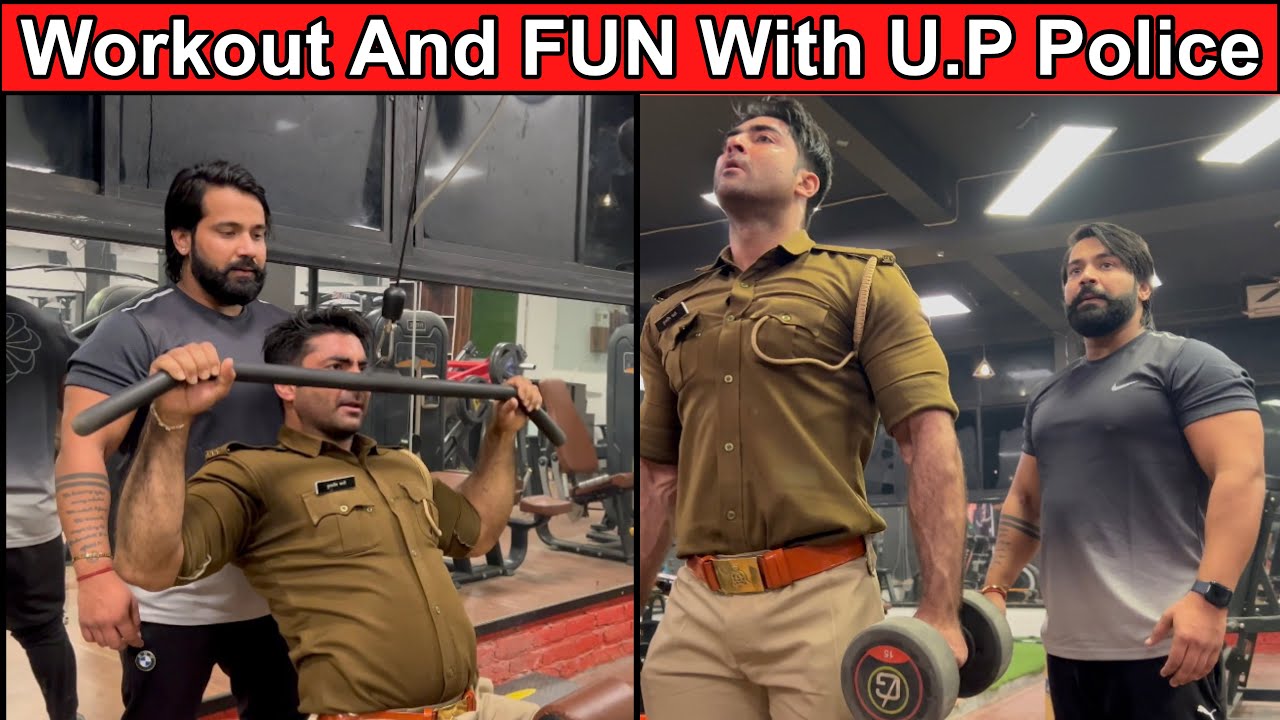 U.P Police Ke Jawan K Sath Workout|| Haste Haste Pet Dard🤣🤣