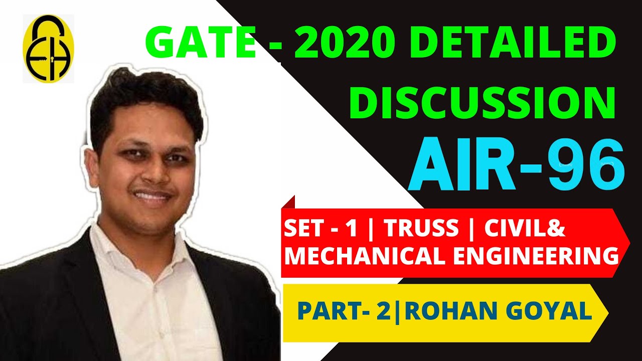GATE 2020 CE Solution | Part-2 | Truss | by Rohan Goyal | CE | ME