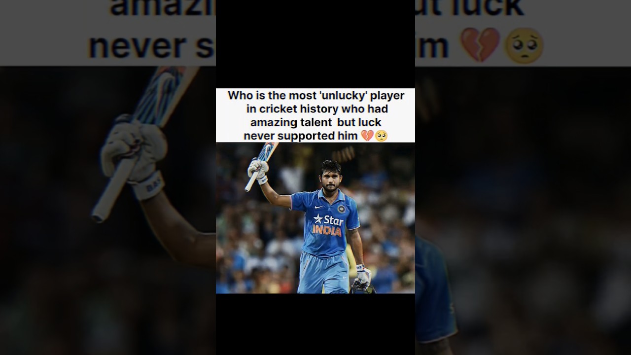 Who is the most 'unlucky' player in cricket #manishpandey #indiancricket #teamindia #bcci