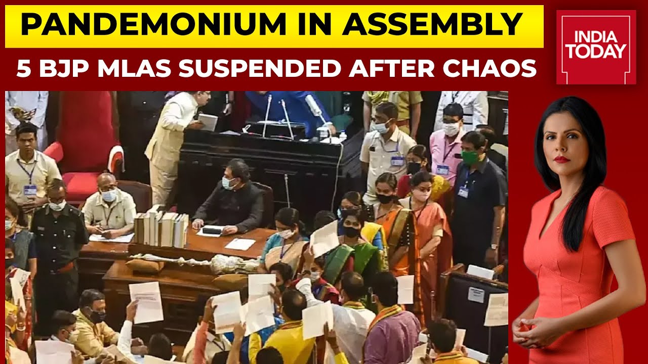Pandemonium In Bengal Assembly: 5 BJP MLAs Suspended After Chaos In Bengal Assembly