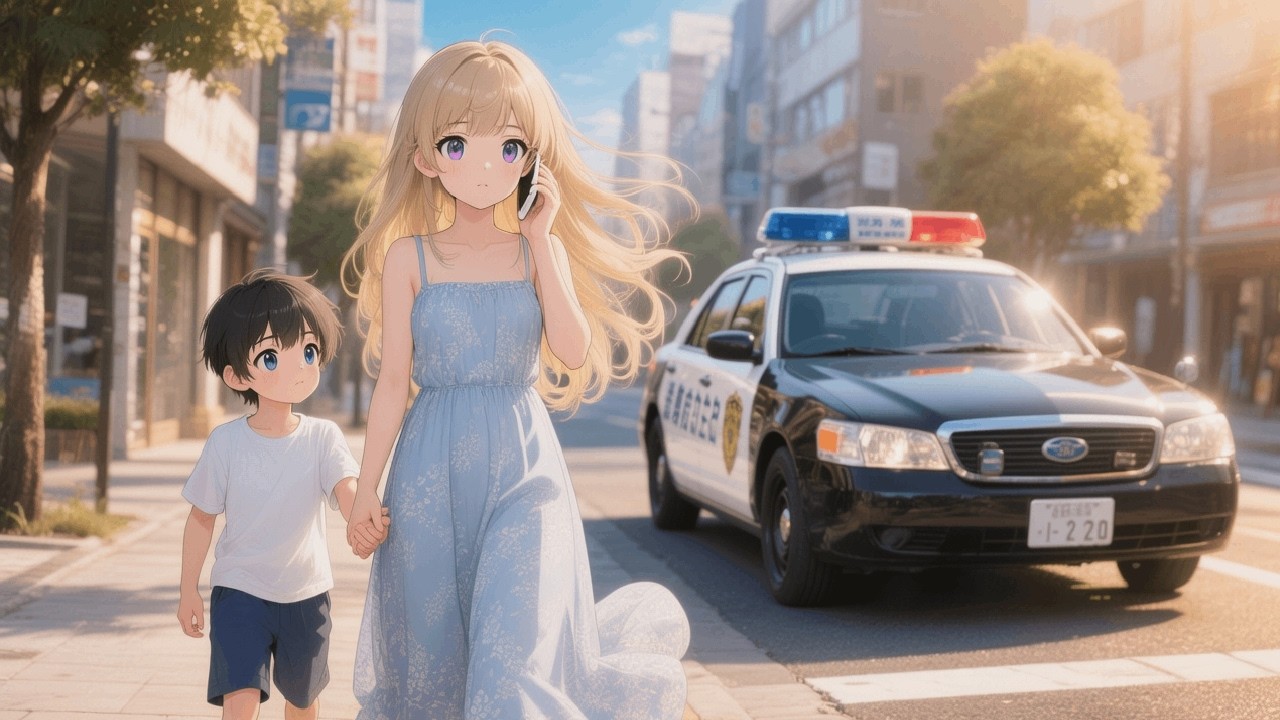 I found a lost little boy,and after calling the police,ten police cars surrounded me the next second