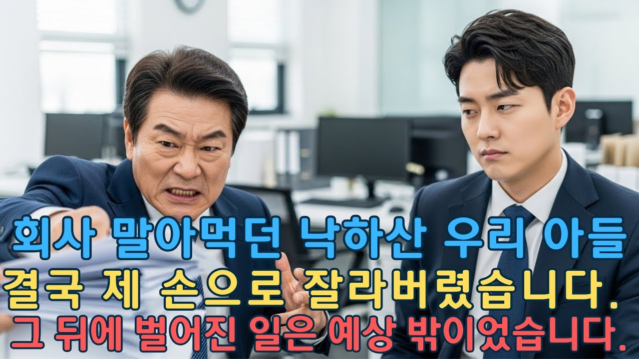 회사 말아먹던 낙하산 우리 아들 결국 제 손으로 잘라버렸습니다. 그 뒤에 벌어진 일은 예상 밖이었습니다.