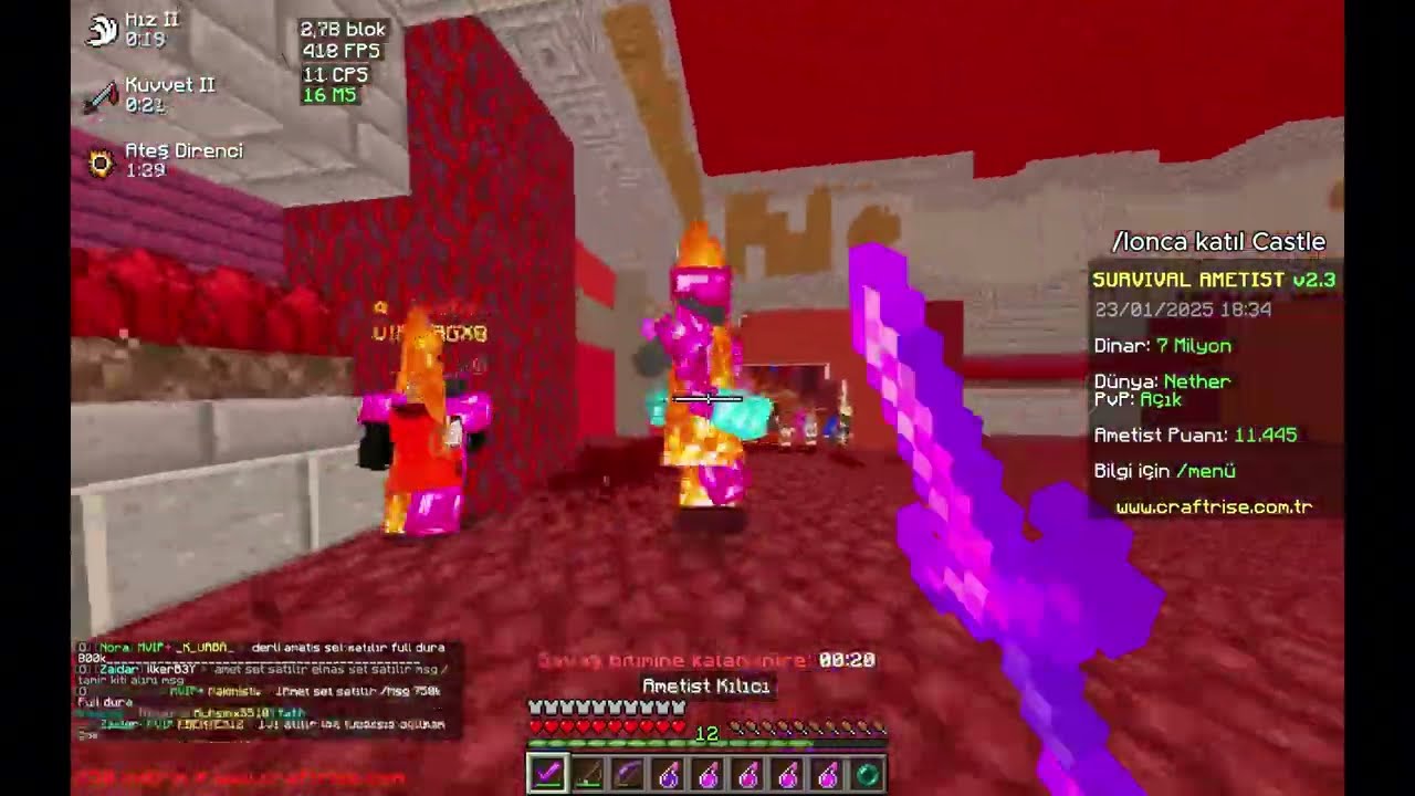 SURVİVAL AMETİST PVP / NETHER PARÇALAMA #10 / ZEHİR KESME / - CRAFTRİSE SURVİVAL AMETİST
