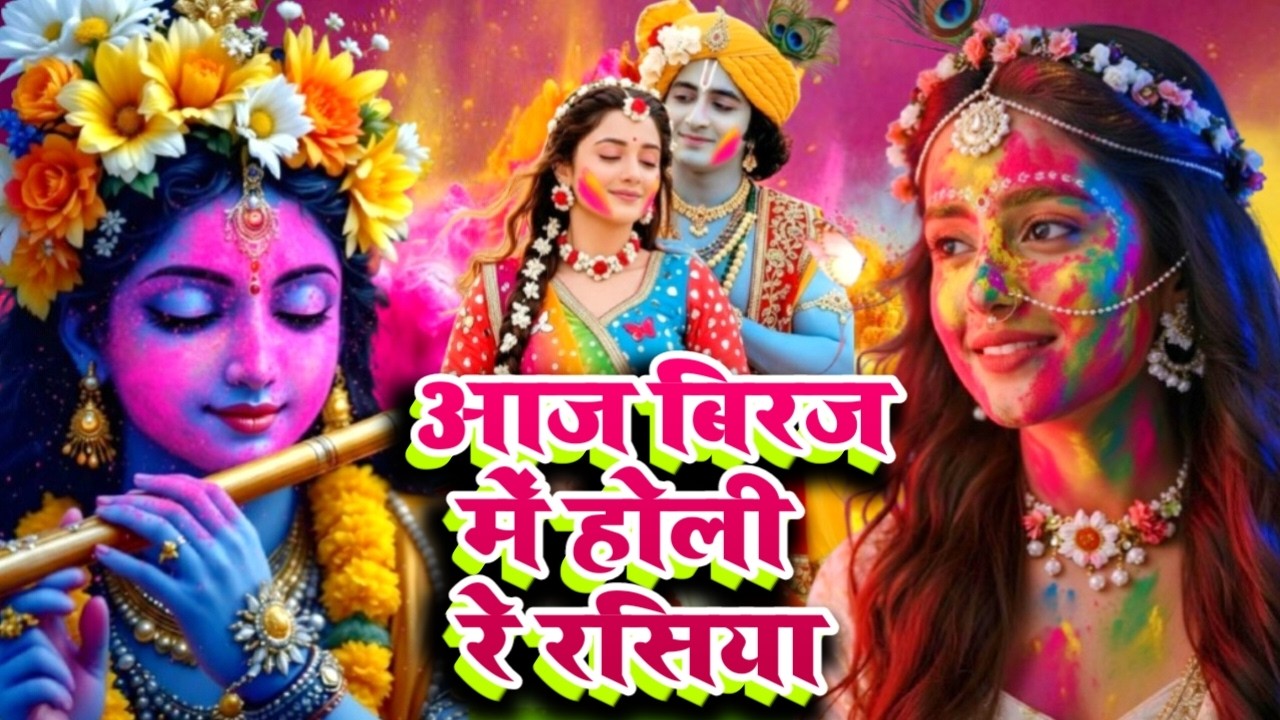 #video  Aaj Biraj Mein Hori Re Rasiya   Krishna Bhajan  आज बिरज में होरी रे रसिया 2026  #holibhajan