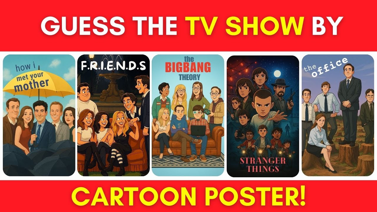 Guess the TV Show by Cartoon Poster! 📺🍿🎶 | TV Show Quiz