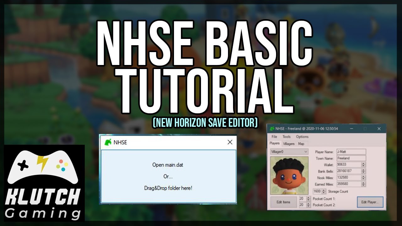 NHSE Basic Tutorial for Noobs (New Horizon Save Editor - Animal Crossing) Part 1