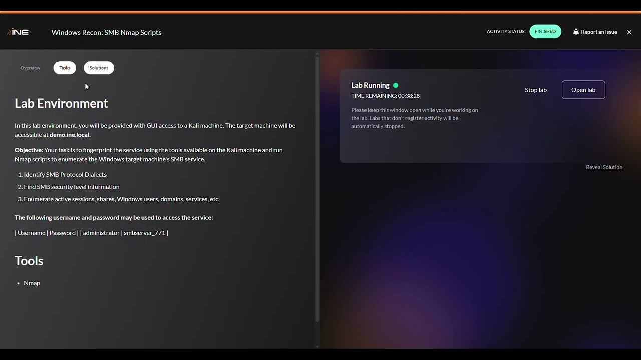 Laboratorio Windows Recon: SMB Nmap Scripts - Assessment Methodologies: Footprinting & Scanning