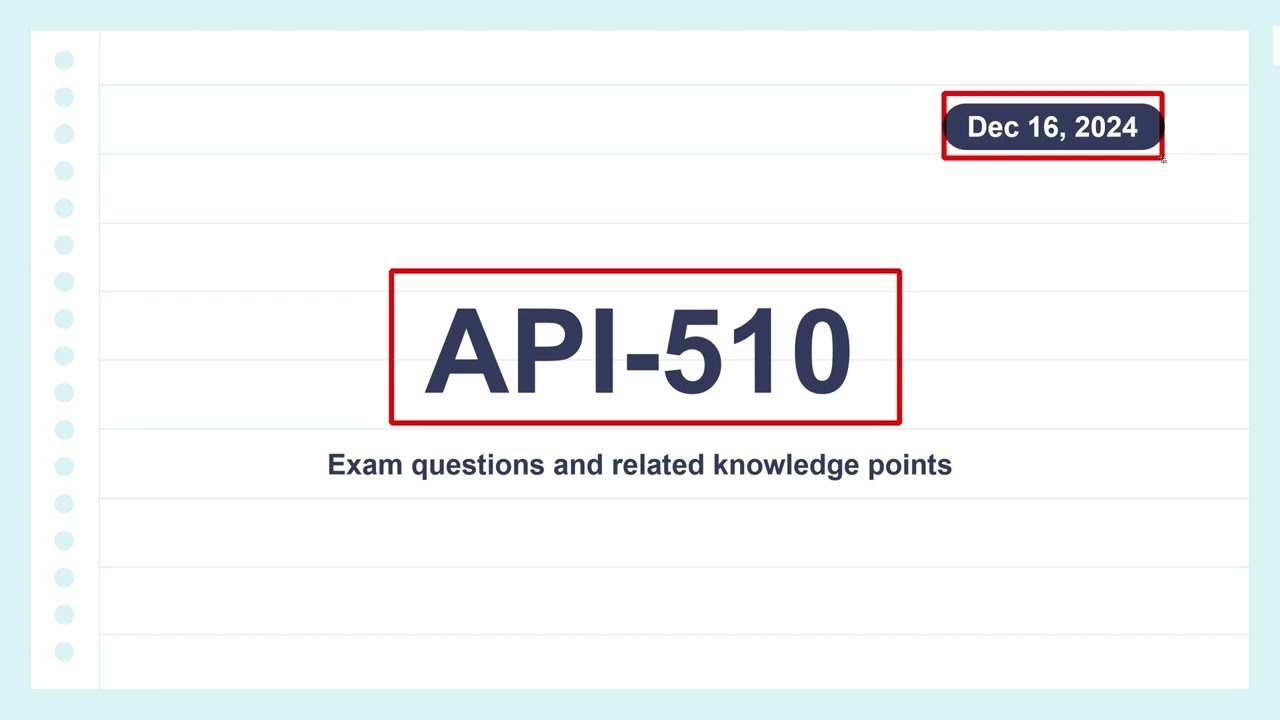API-510 Sample Questions For Pressure Vessel Inspector Exam