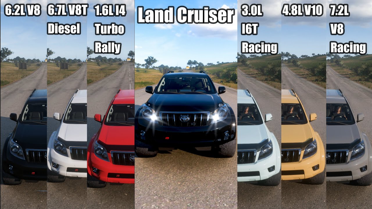 2016 Toyota Land Cruiser AT37 || All Engine Swap Top Speed Battle/Comparison || Forza Horizon 5 ||