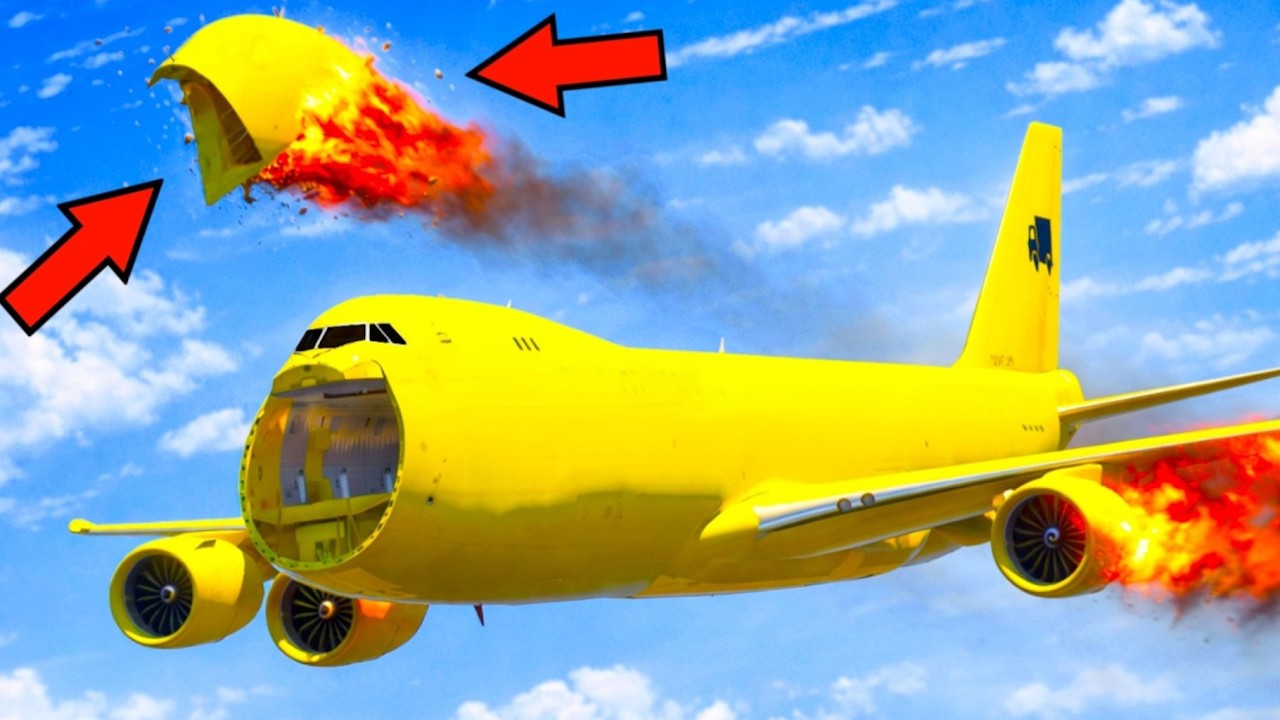 Airplane Crash Compilation: 8 Cinematic Aeroplane Crash Scenes In GTA 5 (#12)