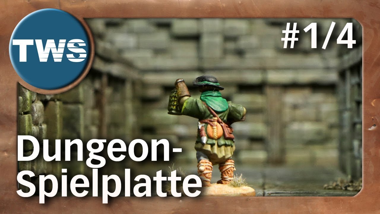 Tutorial: Dungeon-Spielplatte #1/4 / dungeon game board (Tabletop-Gelände, TWS)